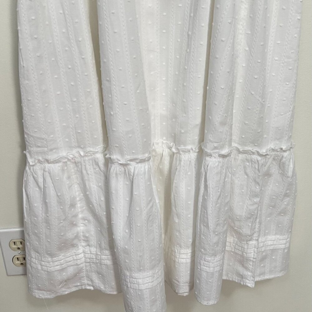 Nautica Womens Tiered Sleeveless Ruffle Midi Dress in Bright White Size L - Picture 6 of 12